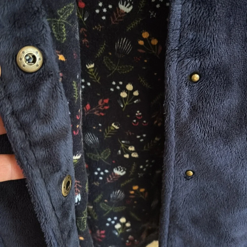 Girls‎ MerriMane Classic Party Coat Plush Navy Blue
